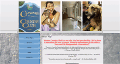 Desktop Screenshot of caninecountryclub-me.com